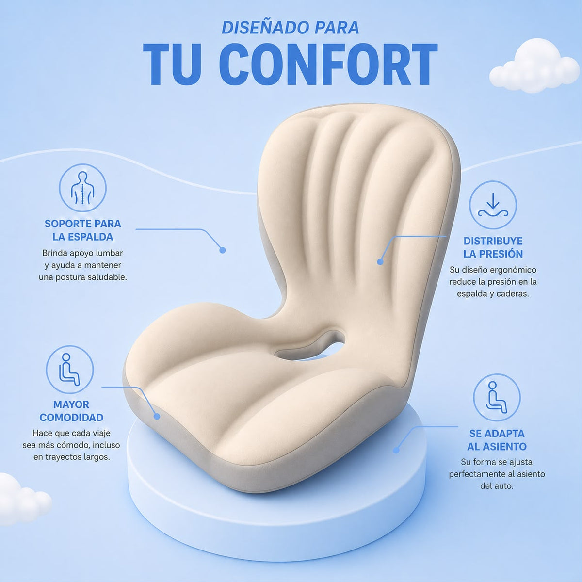 ErgoSeat™ – Soporte Ergonómico Postural