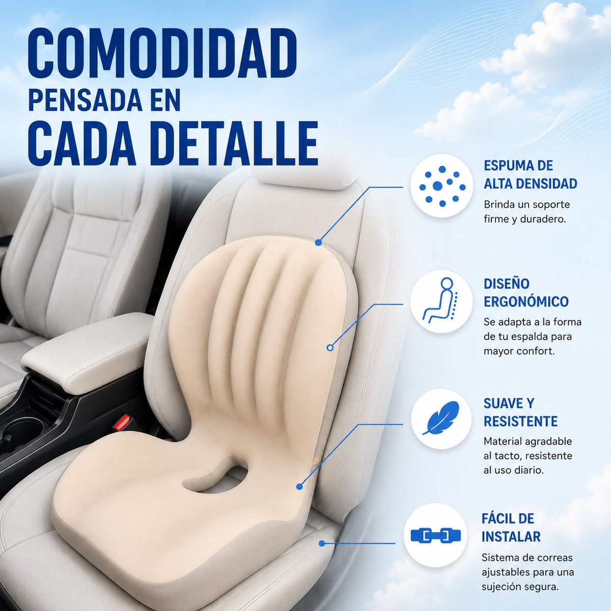 ErgoSeat™ – Soporte Ergonómico Postural
